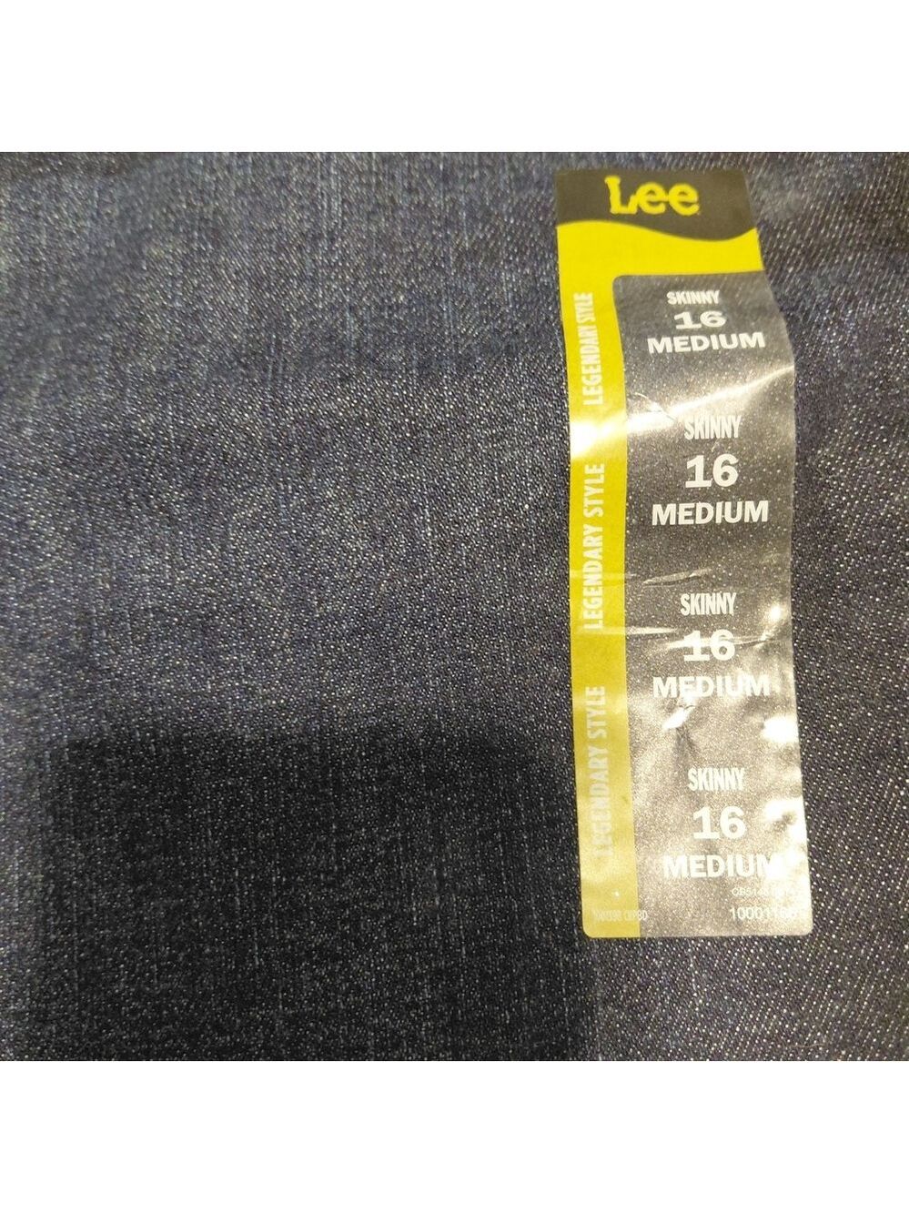 NWT Lee Legendary Skinny Jeans 16 Medium Mid Rise Dark Wash Stretch - Picture 3 of 5